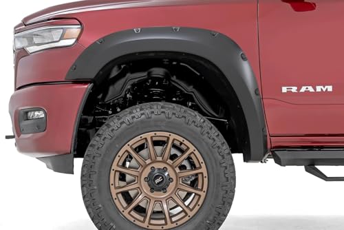 Rough Country Pocket Fender Flares for Ram 1500 (2025-2026) - Bolt-on Rivet Style, UV-Resistant ABS, Paintable Matte Black by Rough Country - Image 5