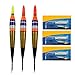 QualyQualy LED Electronic Fishing Float Saltwater Sea Rock Fishing Floats 3.7g 7.5g 11.3g Luminous Fishing Buoys Balsa Wood Lighting Bobbers 3Pcs/Lot