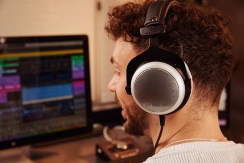 Beyerdynamic DT 880 Pro Over-Ear Studiokoptelefoon, Halfronde Constructie, Bekabeld, Zwart/Grijs/Zilver - Afbeelding 4