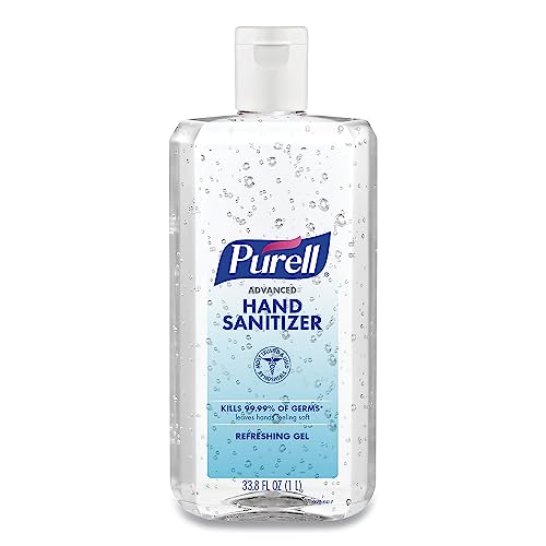 PURELL Advanced Hand Sanitizer Refreshing Gel, 1-Liter Flip-Cap Bottle image 3