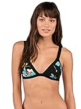 Volcom Women's Buds Forever Triangle Bikini Top, Black, M