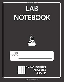 Lab Notebook Laboratory Notebook for Science Student, Record Research, Laboratory Notebook Lined, Black Lab Notebook, Student Lab Notebook, Research ... 4 Squares per Inch, Large Size, 8.5 x 11