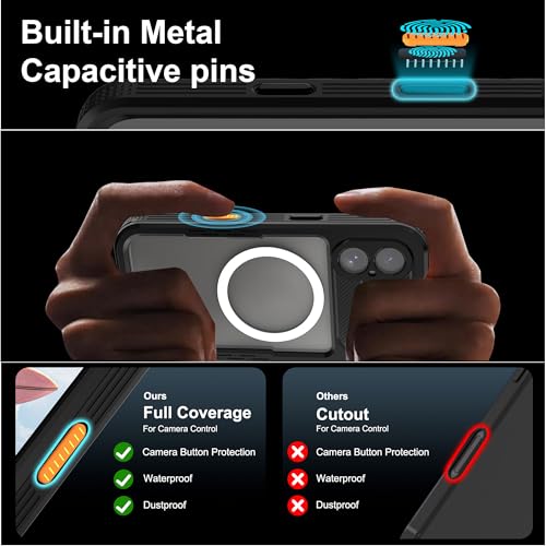 ShellBox Case Waterproof Dustproof for iPhone 17, 360 Full Body Military-Grade Drop Proof Shockproof Phone Cover, Fit Magnetic Wireless Accessories, Built-in Camera Button Screen Protector, Black by ShellBox Case - Used condition - Image 6
