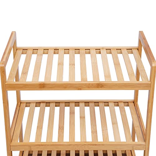 Bamboo Laundry Hamper With Rack,Laundry Basket With 3 Shelves,Laundry Hamper Cabinet Organizer,Wooden Laundry Sorter,Bathroom Storage Shelf Cabinet With Tilt Out Basket Clothes Bag For Laundry Room #TOP6