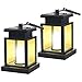 HKYH 2 Pack LED Solar Mission Lantern, Vintage Solar Powered Waterproof Hanging Umbrella Lantern Candle Lights Led with Clamp Beach Umbrella Tree Pavilion Garden Yard Lawn Etc. Lighting & Decoration