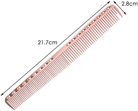 kuou Professional Aluminum Metal Salon Comb, Heat-resistant Anti-static Hair Comb for Hair Cutting Styling & Grooming Rose gold