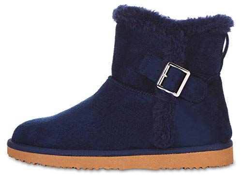 Floopi Warm Winter Boots for Women- Classic Mid-Calf Cut, Eco-Friendly Suede Exterior, Faux Fur- Plush Interior- Anti-Skid Flat Sole, Casual Everyday Wear4