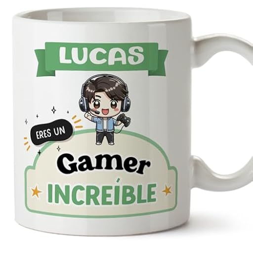 MUGFFINS Tazas Personalizadas para GAMER hombre - En Español - Eres increíble - Kawaii - 11 oz / 330 ml - Regalo Personalizable original y divertido | Ya disponible en tu tienda friki favorita! En mundofriki.es!