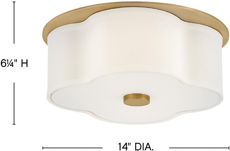 Hinkley Delaney Medium Flush Mount, Heritage Brass