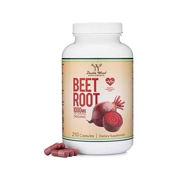Beet Root Powder Capsules (Organic and Vegan) (210 Count, 1,000mg Per Serving) - Super Food from Beets with High Nitrate…