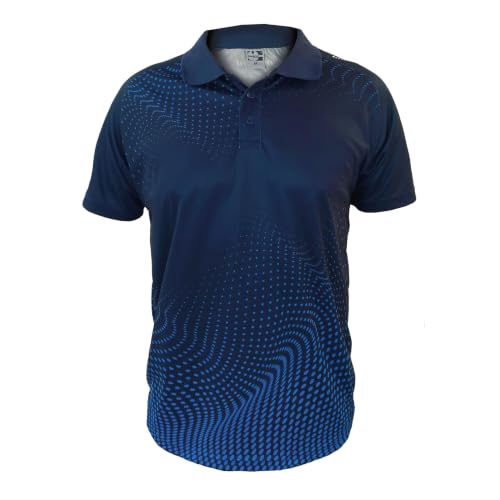 Imperial T-shirt de tennis de table F-10 | Fibre fonctionnelle respirante | Séchage rapide | Entraînement et compétition, bleu, L