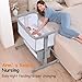 Ezebaby Bedside Bassinet for Baby, Portable Baby Bassinet Bedside Sleeper for Newborn Infants with Wheels Storage Basket, Adjustable 7 Heights and All Mesh Sides