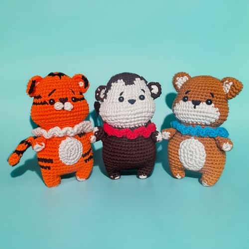 Kit de crochet débutant amigurumi Cuddly Kits avec tutoriels vidéo