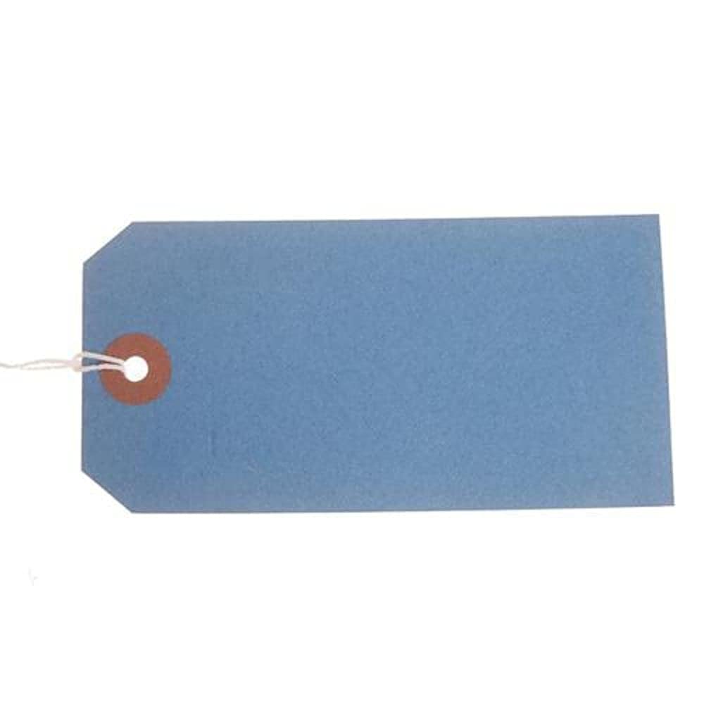 ValueX Reinforced Coloured Strung Tag 120x60mm Blue Pack 1000 T257796