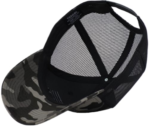 Image of TSSGBL USA Flag Trucker Hat - OSFM & XXL Big Head Fit, Adjustable Mesh Snapback American Patriotic Baseball Cap