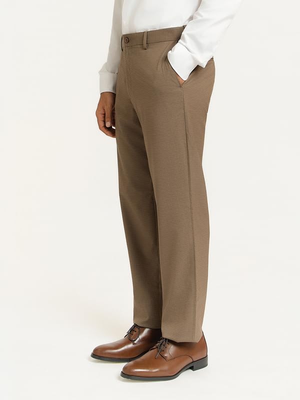 Image of The Pant Project Luxury PV Lycra Stretchable Formal Pants for Men | Stylish Relaxed Fit Men's Wear Trousers for Office or Party | Mens Fashion Dress Trouser Pant