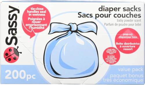 Image of Sassy Baby Disposable Diaper Sacks, Packaging may vary 200 Count (Pack of 6)