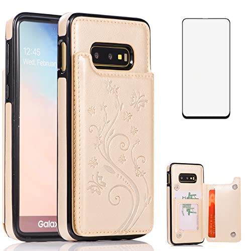 Étui pour Samsung Galaxy S10e rabat cuir avec film écran en verre trempé