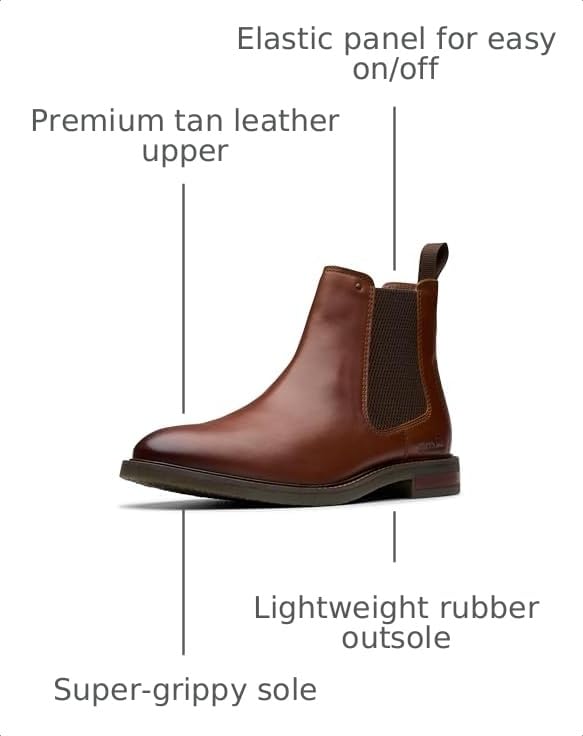 Image of Clarks Men's Jaxen Easy Chelsea Boots