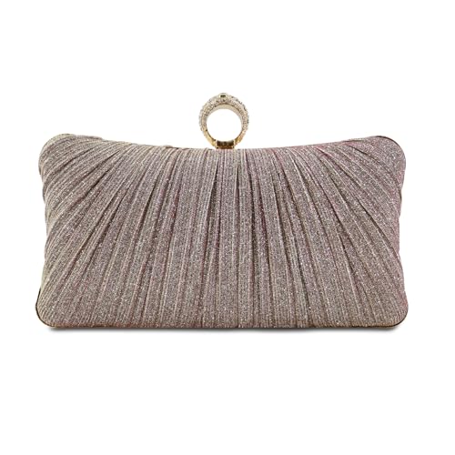 Image of Clutch Purse for Women, Evening Bag with Removable Chain Strap Elegant Handbag for Wedding /Prom /Cocktail /Party