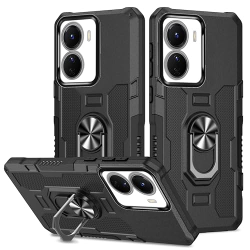 Coque Vivo Y16 antichoc rigide anti-chute avec anneau de support noir