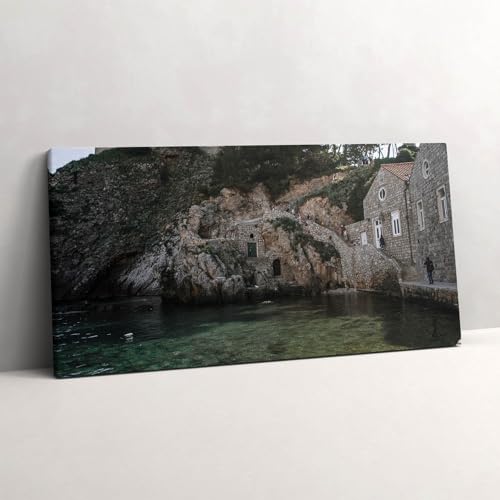 Image sur Toile Peinte d'Art 120x60cm - Wallfluent Dubrovnik Premium