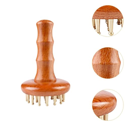 Peigne de massage polyvalent en bois avec brosse corporelle et carte de points - 2