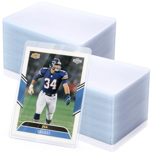 YIMITEE 40 Pack 5 x 7 Hard Plastic Card Sleeves Top Loading Card Holder Clear Double Side Photo Protector Passport Binder Sleeve for Sport Baseball Football Game Trading Card Postcard Checking