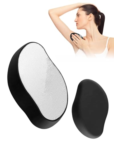 ZEXIJOW Epilatore nanocristalli,Depilatore di Cristallo,Pietra Rimuovi Capelli di Vetro Nano,Crystal Hair Eraser,Strumento per la rimozione dei peli lavabile e riutilizzabile(Viola) (Nero)