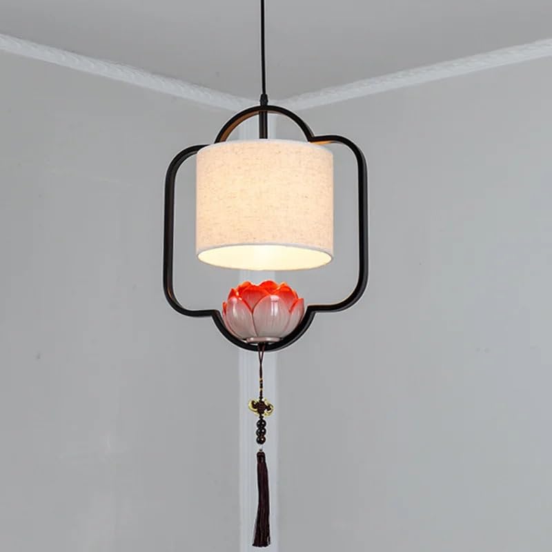 Lustre chinois en tissu pour éclairage de restaurant et hôtel