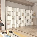 Weißer Raumteiler mit Regalen für Hotels, Rezepte, Wohnzimmer, Arztpraxis, Salon, Beau Studio, vielseitig einsetzbar