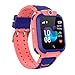 Zeerkeer Reloj Inteligente para Niños，Smartwatch Niño Impermeable con LBS + GPS Soporte SOS Cámara Juego Pantalla Táctil Despertador，Reloj Teléfono para Niños Niña 3-12 Años