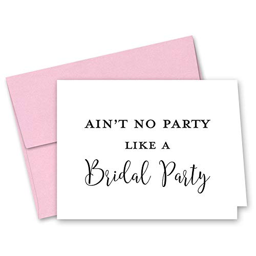 Ain't No Party Like A Bridal Party Bridesmaids Proposal (Set Of 12) - 8 Bridesmaid Cards, 1 Maid Of Honor Card, 1 Matron Of Honor Card, 2 Flower Girl Cards #TOP12