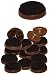 1'' Brown Nail-on Felt Pads - Firm Hold - Prevent Scratches on Hardwood, Ceramic and Linoleum Floors - Wood Floor Protector - Easy to Install (16 Pieces)