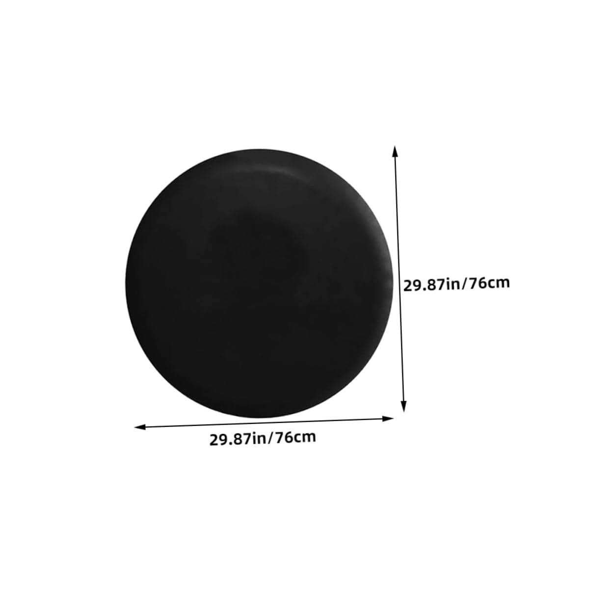 Amosfun 2 Copriruota di Scorta in Pvc Nero, Copertura per Ruota 15 Pollici, per Camper e Veicoli, Fissaggio Rapido