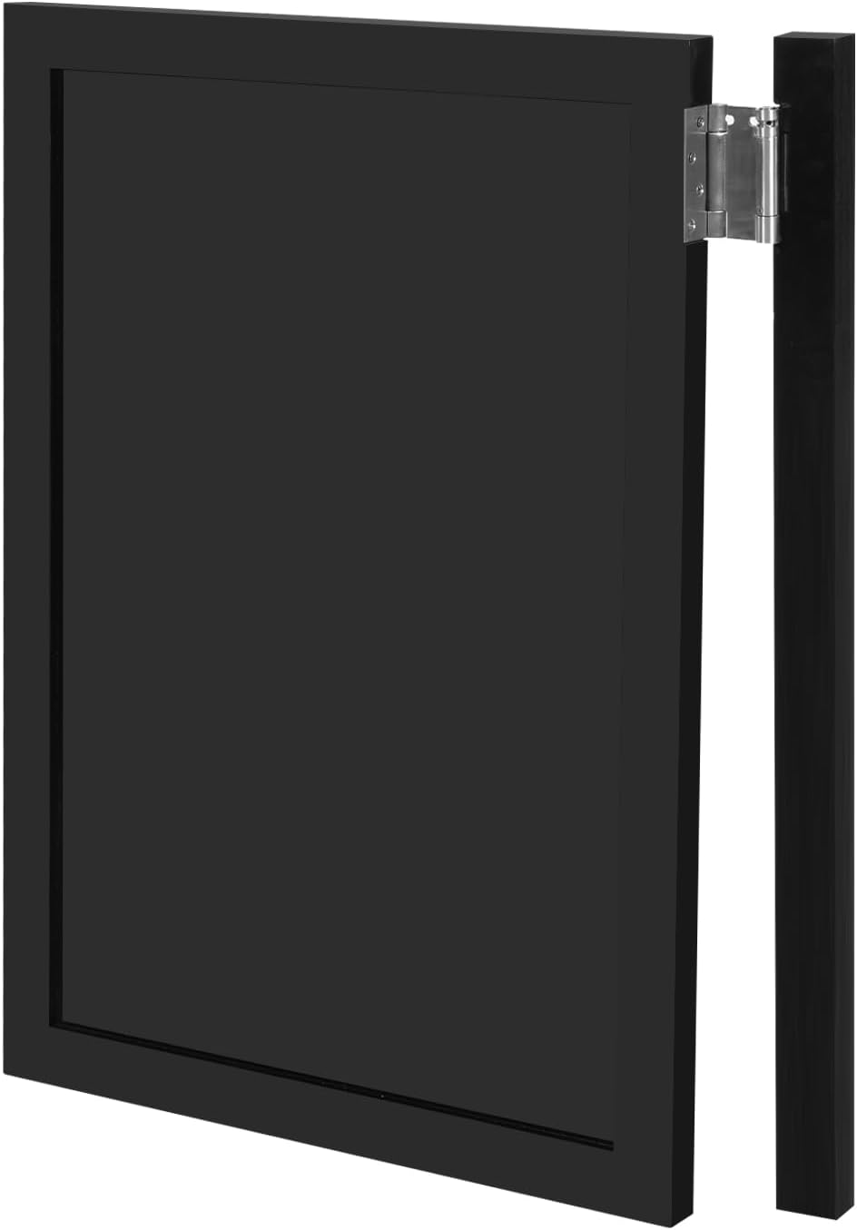 Swinging Doors Cafe Doors Solid Wood Swing Door Interior Saloon Half Partition Door with 1 Hinge for House Kitchen Shop Entrance Pub Porch (27.6x35.4in-Black-2)