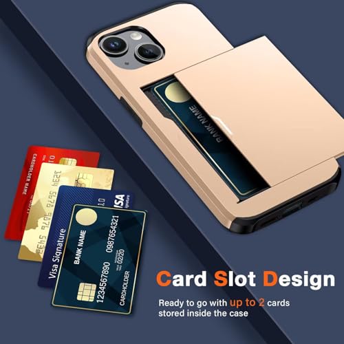 Coque antichoc iPhone 15 Plus or avec fente cachée protégeant votre écran
