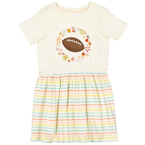 inktastic Fall Football Autumn Wreath Toddler Dress