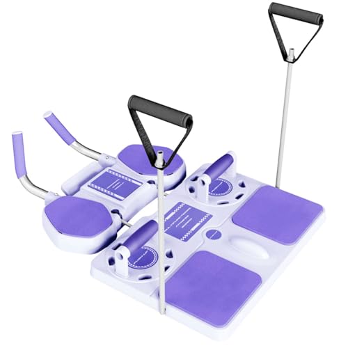 ARAER Équipement de pilates avec rouleau abdominaux, mini machine de reformage portable, pompes, planche, ABS, entraînement de résistance pour homme et femme entraînement à domicile