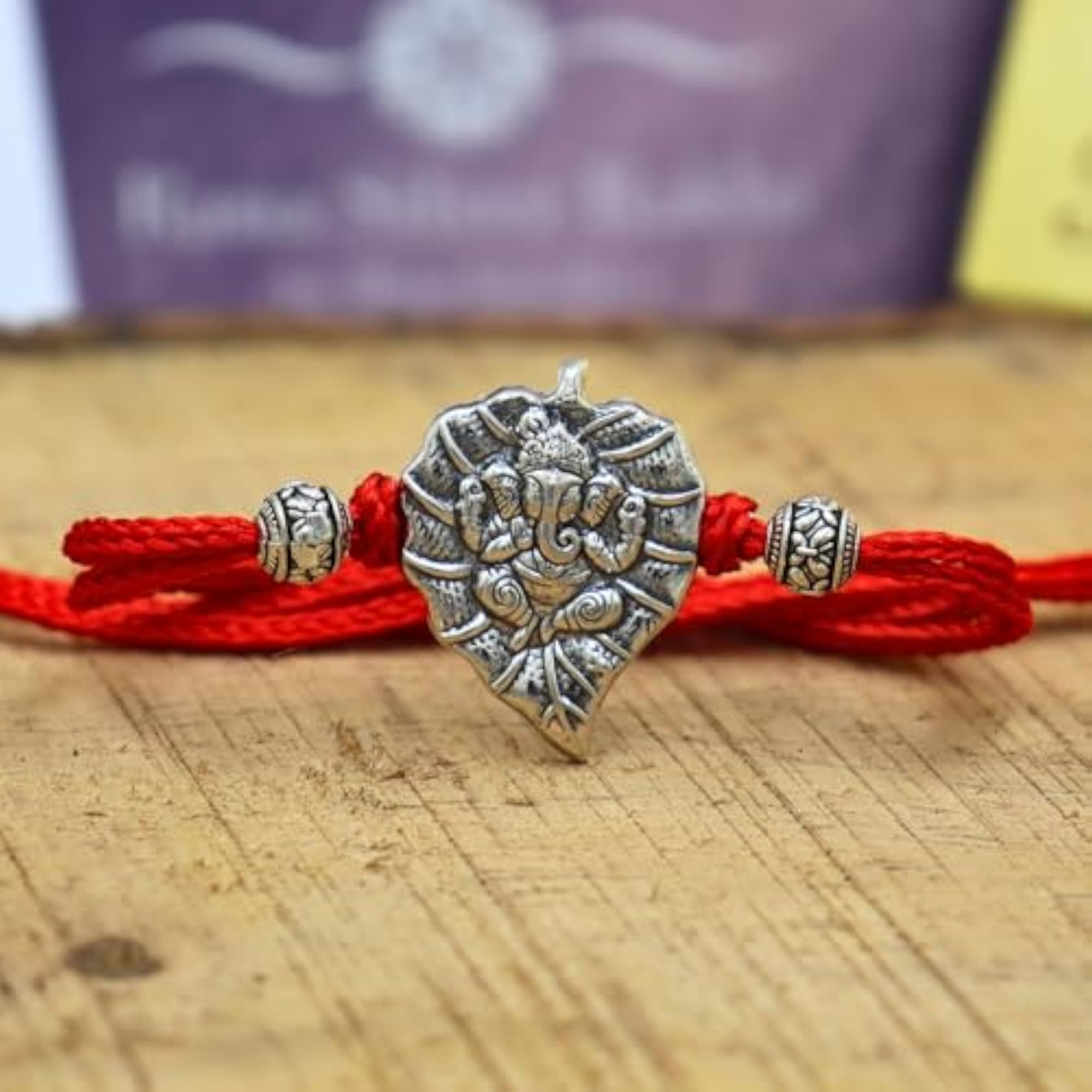 92.5% Pure Silver Rakhi for Brother with Certificate of Authenticity