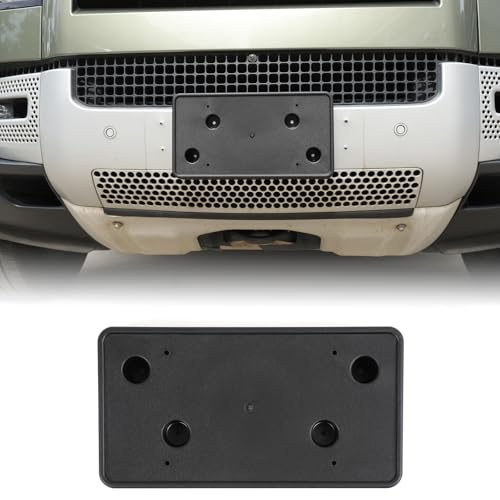 Bekantogy Car License Plate Frames Compatible with Land Rover Defender 90 110 130 2020-2025 ABS Front License Plate Holde Bracket Heavy Duty License Plate Mounting Kit