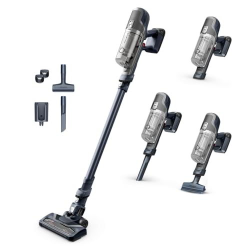 Rowenta XPert 6.60 - Aspiradora escoba versátil sin cable, con 3 funciones en 1 multiespacios, batería de litio, 2 velocidades, gatillo Boost, ligero y portatil, Gris oscuro, RH6836