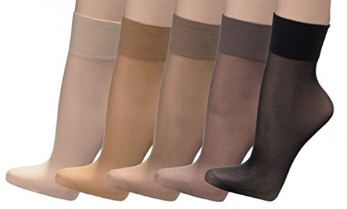 10 Paar Feinsöckchen, 30 den 33 dtex=30 den, make-up, perle, diamant, elysee, schwarz, CH-820 (schwarz)