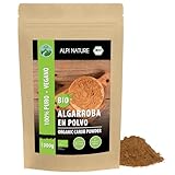 Harina de algarroba ecológica (1kg), polvo de algarrobo oscuro, procedente de cultivo ecológico controlado, sin gluten, sin lactosa, testado en laboratorio