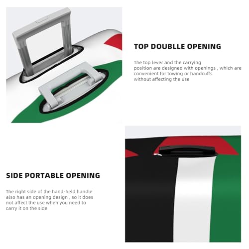 Flag of the State of Palestine Printed luggage cover, double stitching all around, high elastic material, suitable for travel and business trip4
