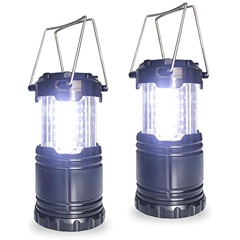 Gioyonil LED Camping Lantern Lamp, 2 Pack Portable Battery Powered Collapsible Tent Lights Pop Up Flashlight Survival Kits for Hurricane Storm, Home Emergency, Power Outage, Hiking Cover