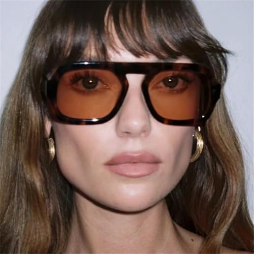 ADE WU Trendy Square Aviator Sunglasses for Women Vintage 70s Plastic Aviators Sun Glasses Trending Stylish 20254