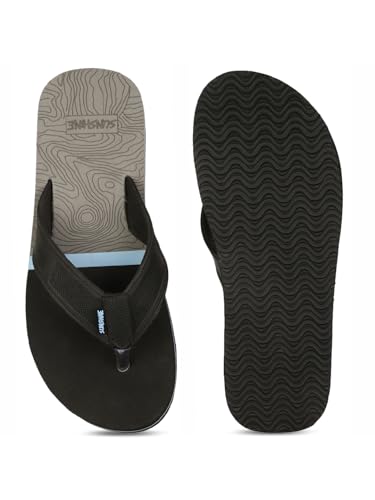 Image of Bata Oasis Men's Black Flip Flops - 8 UK (8716204)