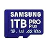 Samsung Tarjeta de memoria microSD PRO Plus + adaptador, 1 TB MicroSDXC, hasta 180 MB/s, Full HD y 4K UHD, UHS-I, C10, U3, V30, A2 para teléfonos Android, tabletas, GoPRO, DJI Drone, MB-MD1T0SA/AM