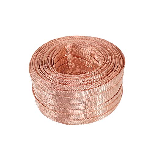 Cable Trenzado de Cobre Cable de conexión a Tierra de Malla de Alambre de blindaje Flexible, 16 Cuadrados